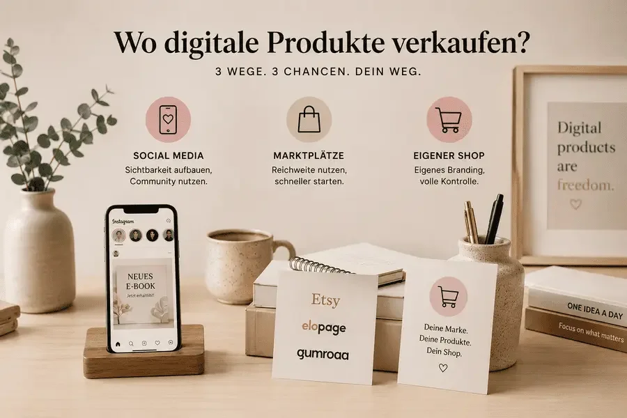 Wo lassen sich digitale Produkte online verkaufen? Drei Wege im Überblick